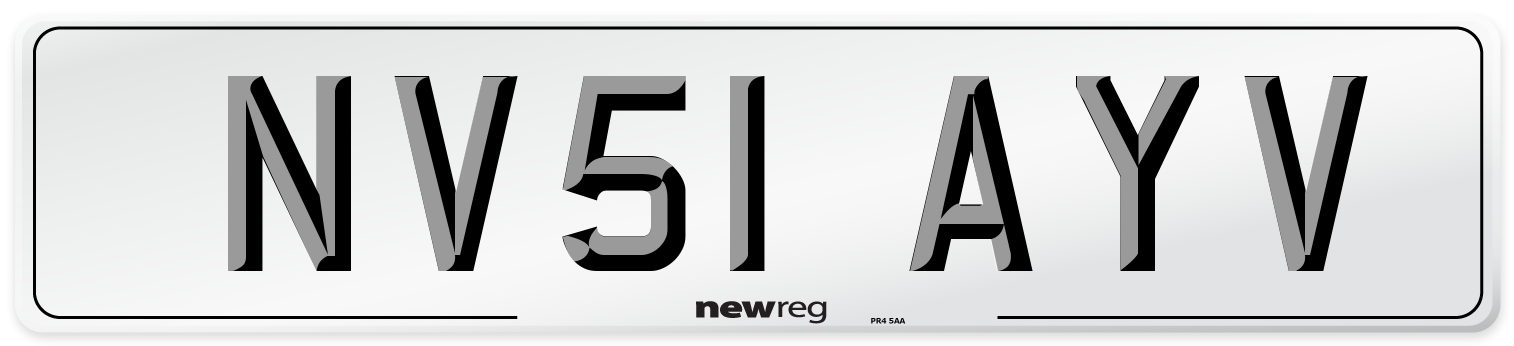 NV51 AYV Number Plate from New Reg